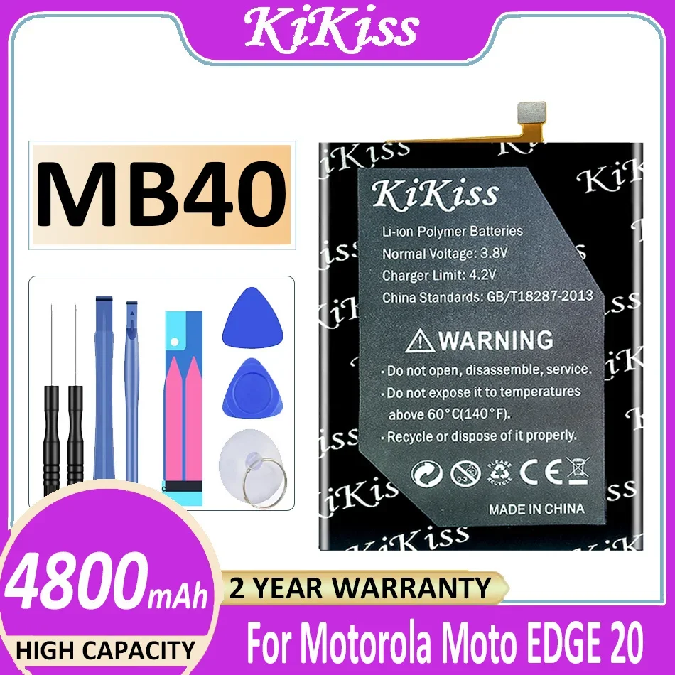 

KiKiss Battery MB40 4800mAh For Motorola Moto EDGE 20 EDGE20 XT2143-1 Bateria