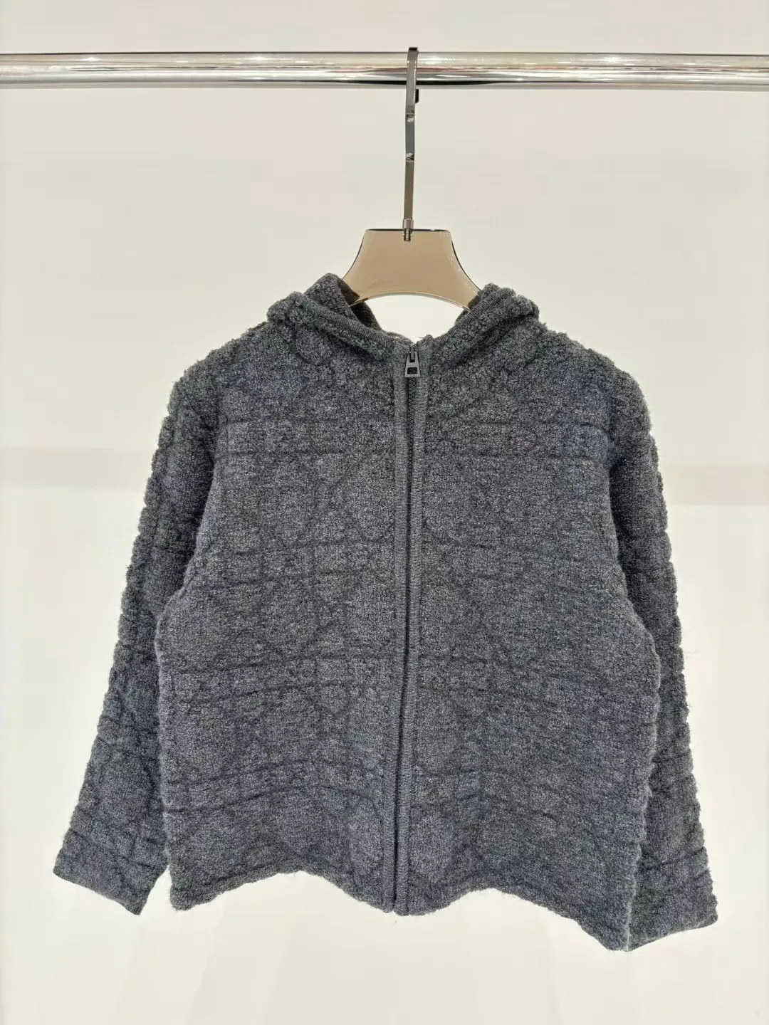 High end customized women's versatile hooded knitted cardigan