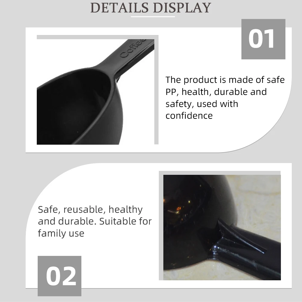 

50Pcs Plastic Measuring Scoop Coffee Bean Spoon for Powder Milk Flour Kitchen Measuring Tools Household Coffee Shop Reusable