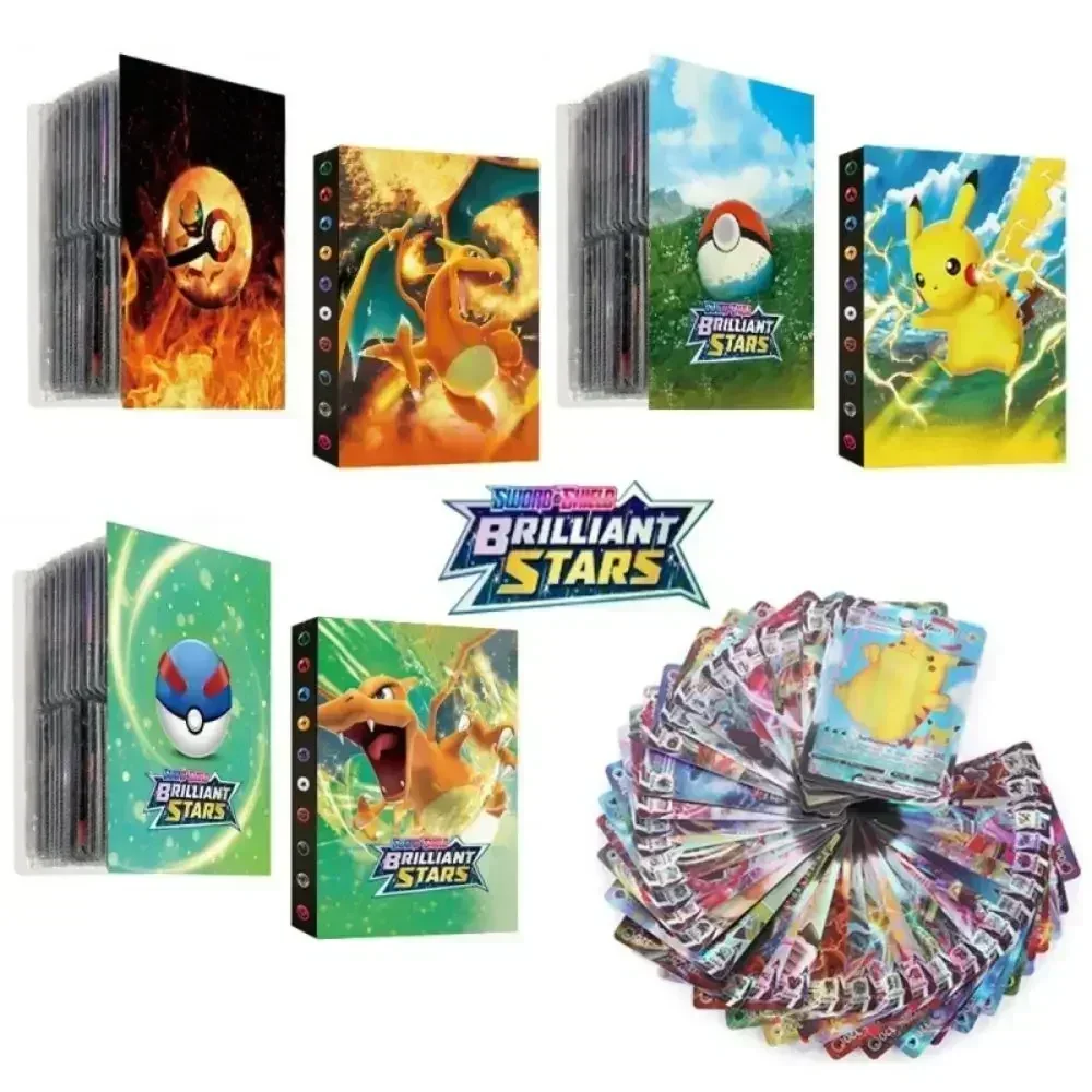 2024 New Charizard Squirtle Holder Binder Collections Holder Anime Card Protector Notebook Pokemones Album 240PCS Card Book