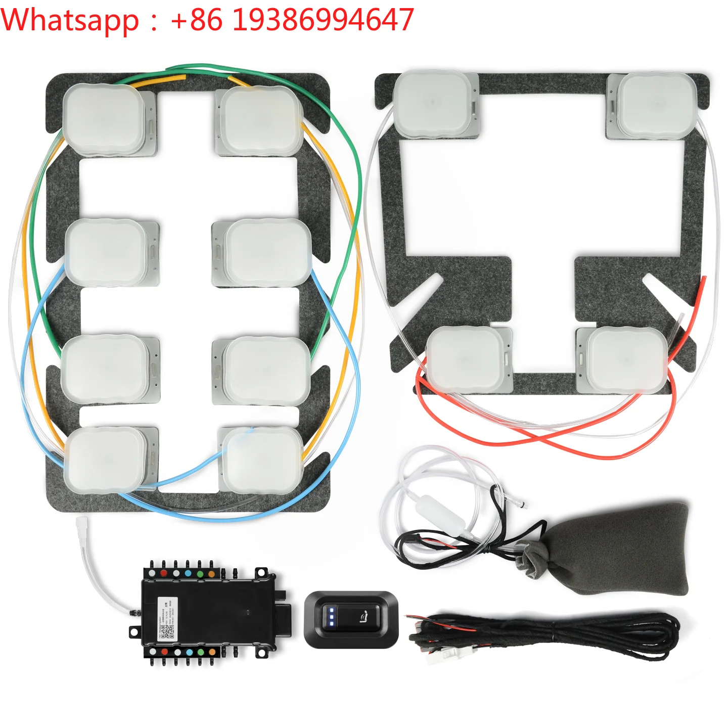 For Universal 12 Point Pneumatic Car Seat Massager,12V DC Built in TPU Air Bag Massage Kit Aftermarket Auto Interior Retrofit