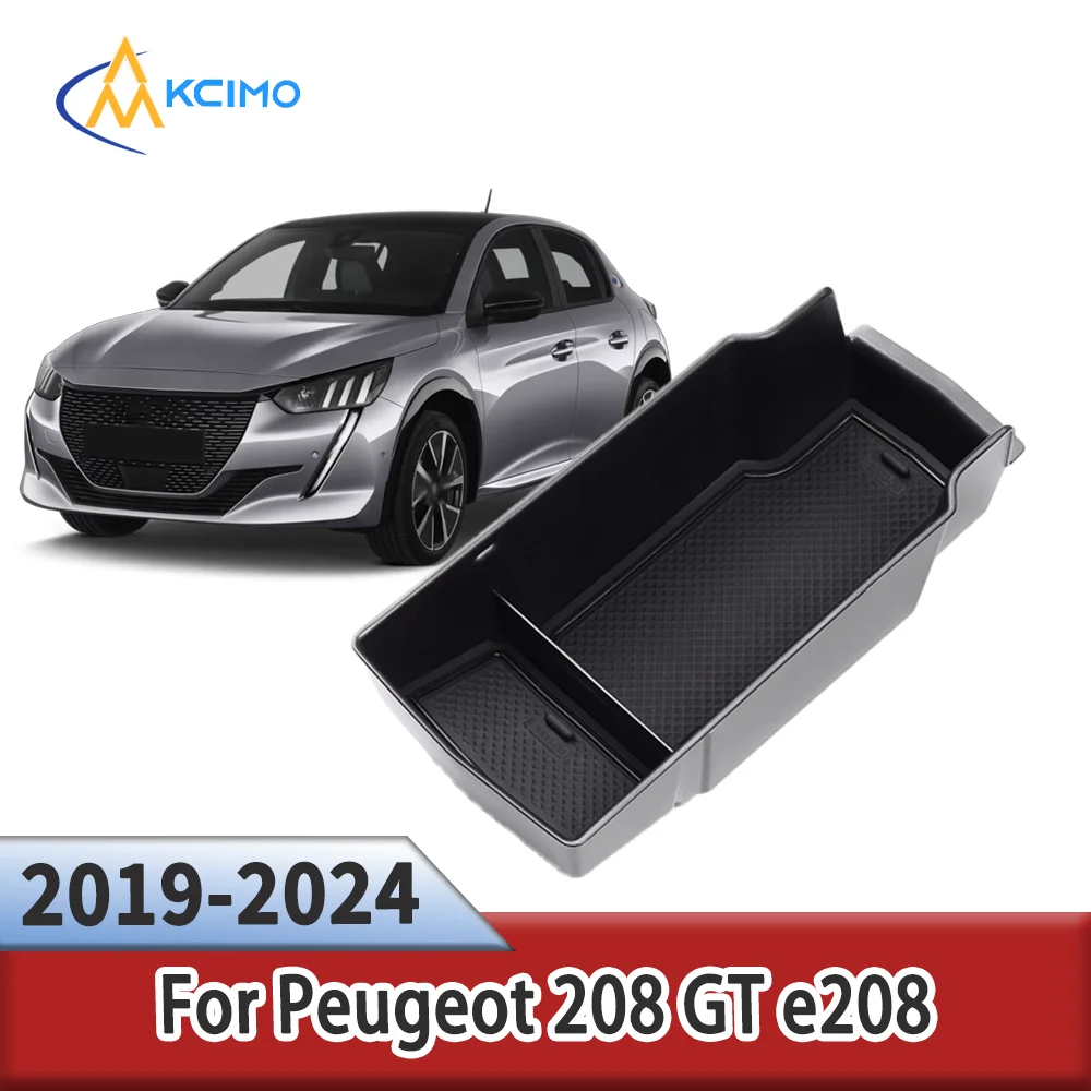 

Center Console Tray Armrest Box Storage Organizer for Peugeot 208 GT e208 2019-2024 Car Interior Tidying Accessories