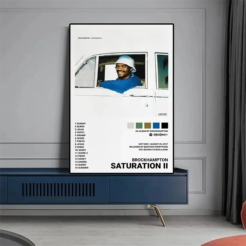 Brockhampton Hip Hop Music Album Cover Saturation Pictures for Room Bar Wall Art Home Decor Canvas Painting Print Posters Gift