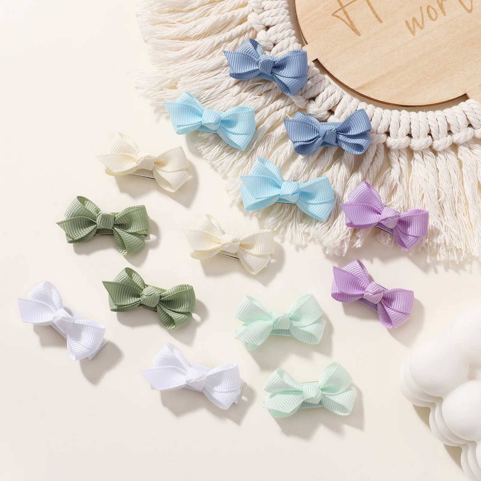 

240pcs Baby Girls 1.5" Grosgrain Ribbon Bows Hair Clips Kids Magic Tape Hairpins Barrette Bulk Pack Cute Hair Accessories