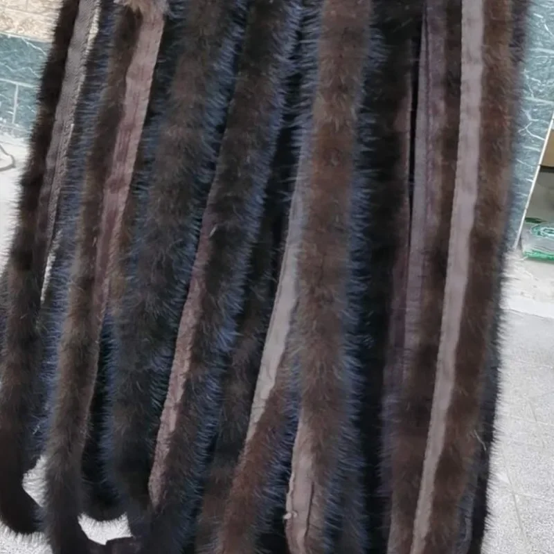 5m Natural Mink Fur Ribbon Tapes 2.5cm Width DIY Apparel Sewing Fluffy Trim Trimming Fabric Sewing Costume Crafts Decoration