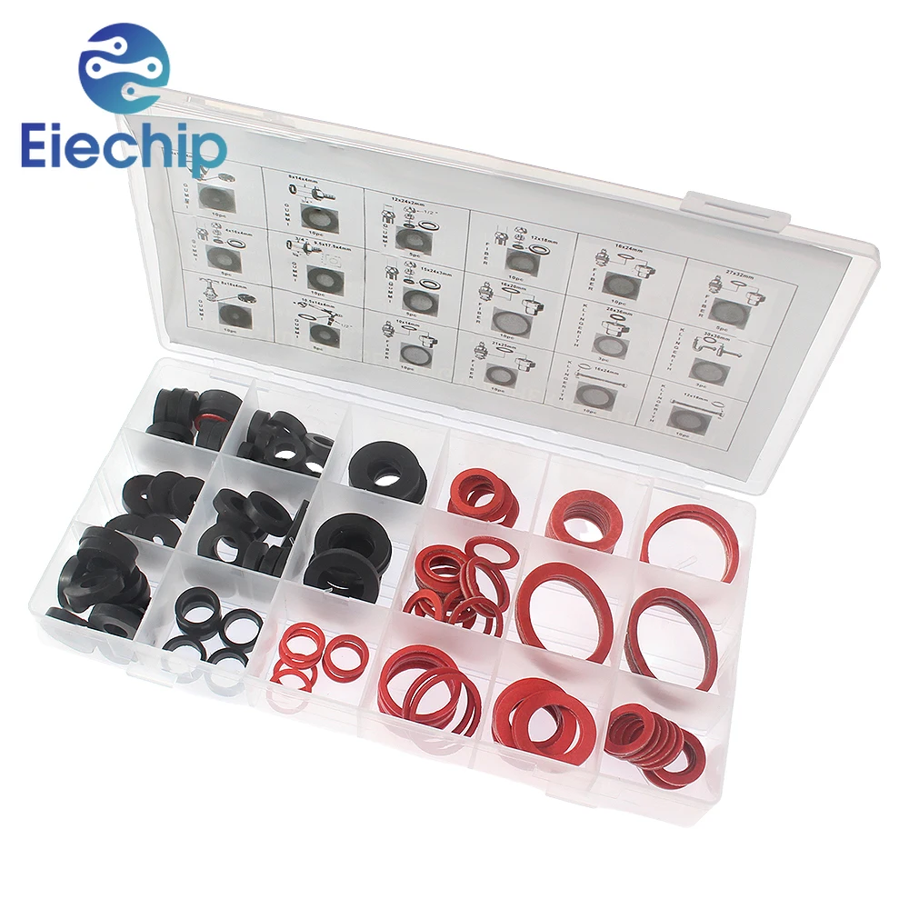 141PCS Rubber O Ring Set -18 Sizes Gaskets Seal Nitrile Rubber Bands High Pressure O-Rings Repair Kit, Sealing Elastic Band