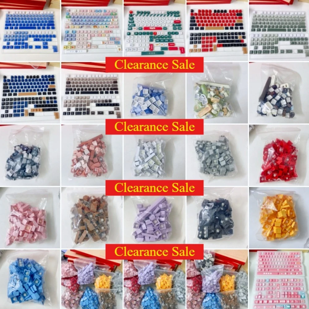 

Clearance Sale Various Keycaps for Mechanical Keyboard Pink Green Blue Purple Keycaps for Custom Gaming Keyboard