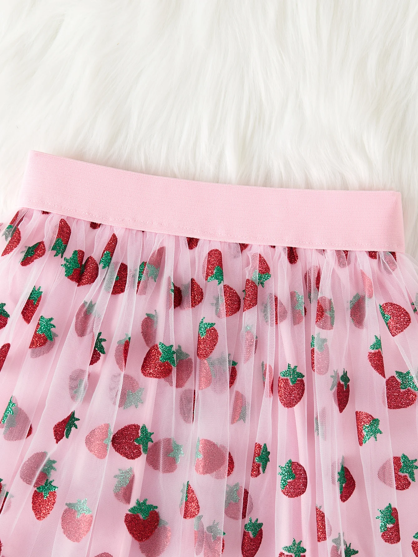 Pink Cute Strawberry Lace Midi Skirt, Princess Pink Lace Dress, Girl’s Lace Midi Skirt 2 Pink Cute Strawberry Lace Midi Skirt, Princess Pink Lace Dress, Girl’s Lace Midi Skirt 2