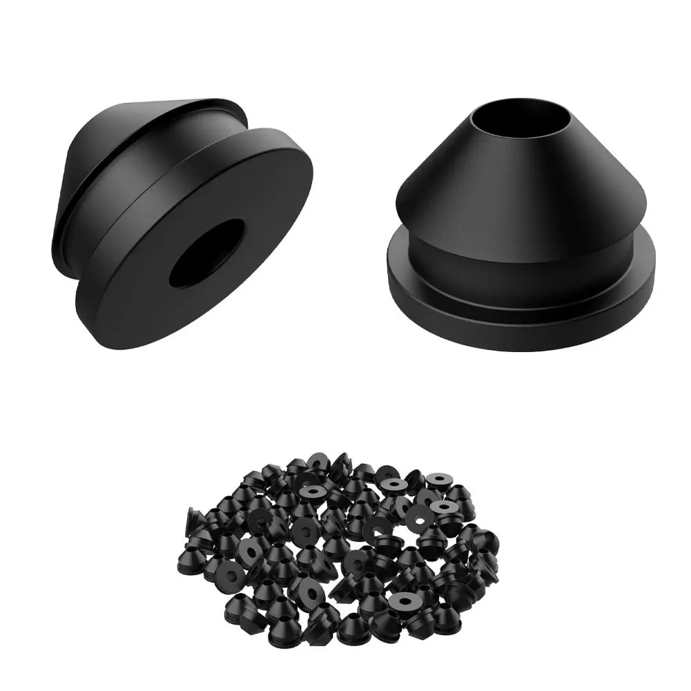 50/100 قطعة درابزين كابل الحلقات المطاطية ل 1/8 ''5/32'' 3/16 ''سلك حبل حامي الأكمام المطاط جروميت عدة الأسود