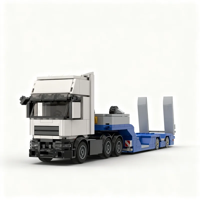 263pcs MOC Trailer Wheel Recesses City Cargo Model Building Blocks Christmas Gifts Toy Brick Education Idea Birthday Assemble