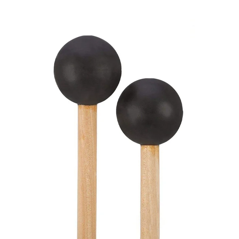 A18E-2 pares de baquetas de borracha peças de instrumento de percussão xilofone/marimba marretas martelo