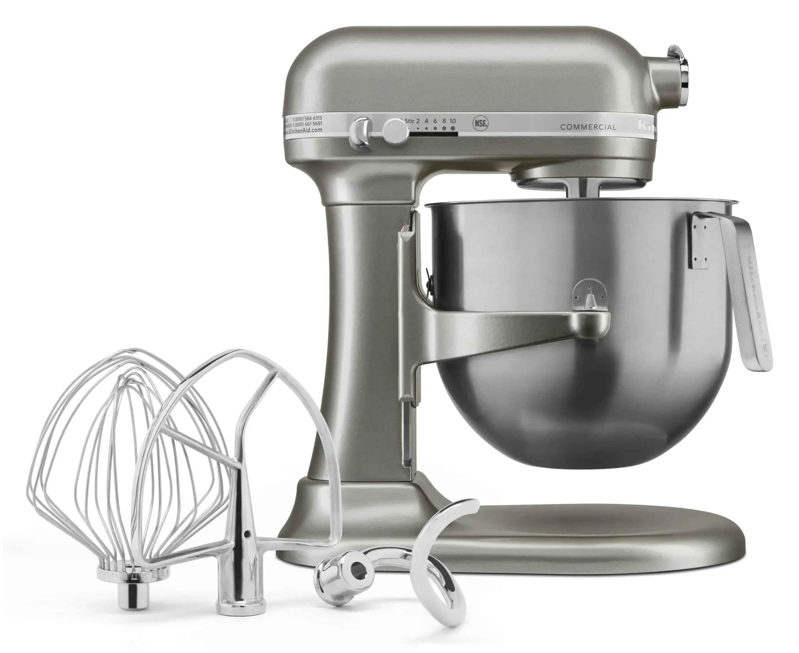 

BRAND NEW Commercial Countertop Mixer, 10-Speed, Gear-Driven, Contour Silver, KSM8990CU, 8-Quart