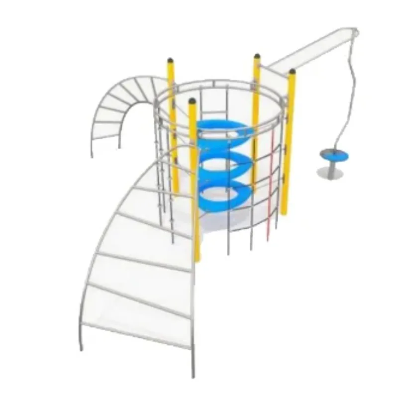 Wood Climbing Rope Net Outdoor Playground Kids Fitness Training Facility