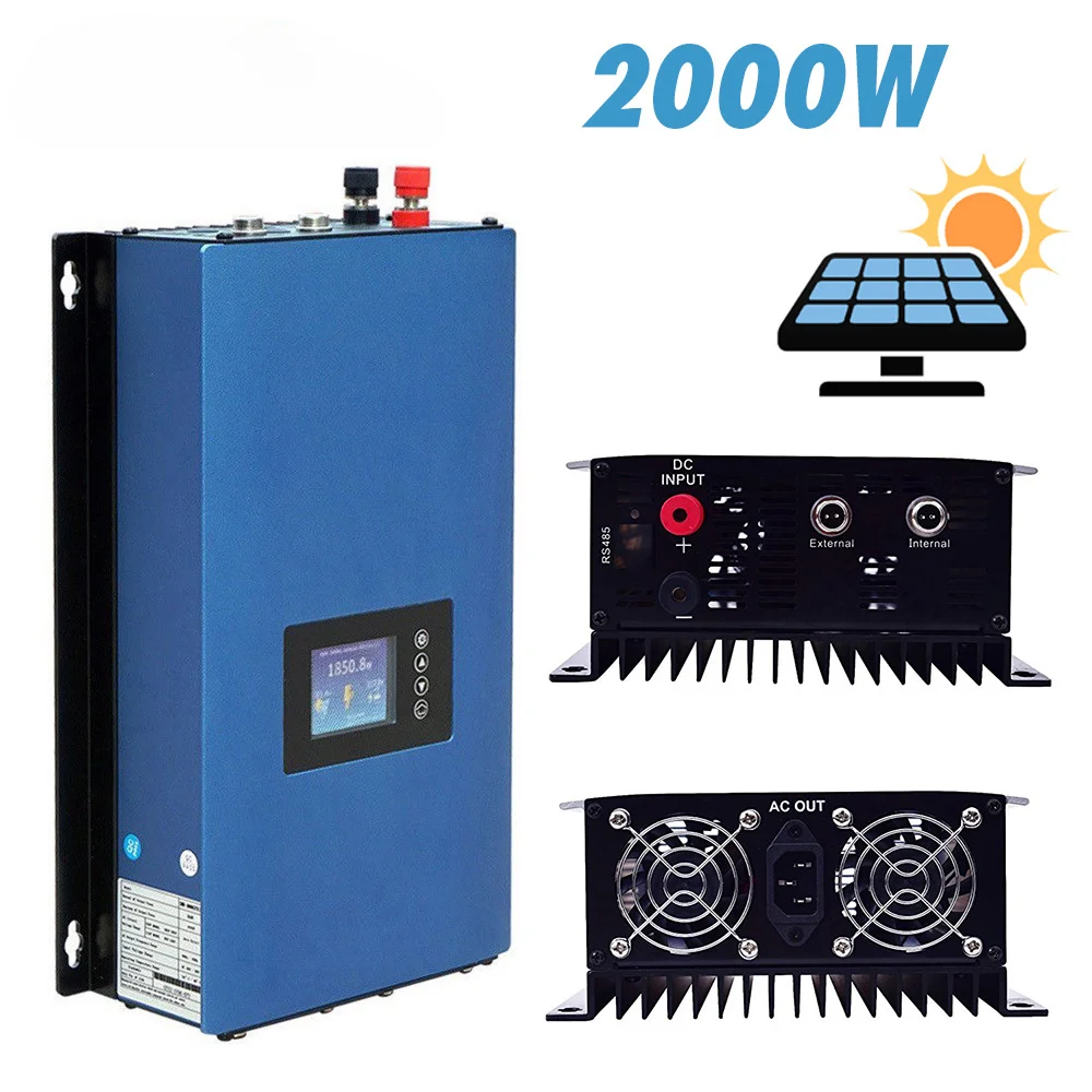 2000W Grid-Connected Inverter with Limiter Solar Photovoltaic Grid-Connected WiFi Inverter 220V Output