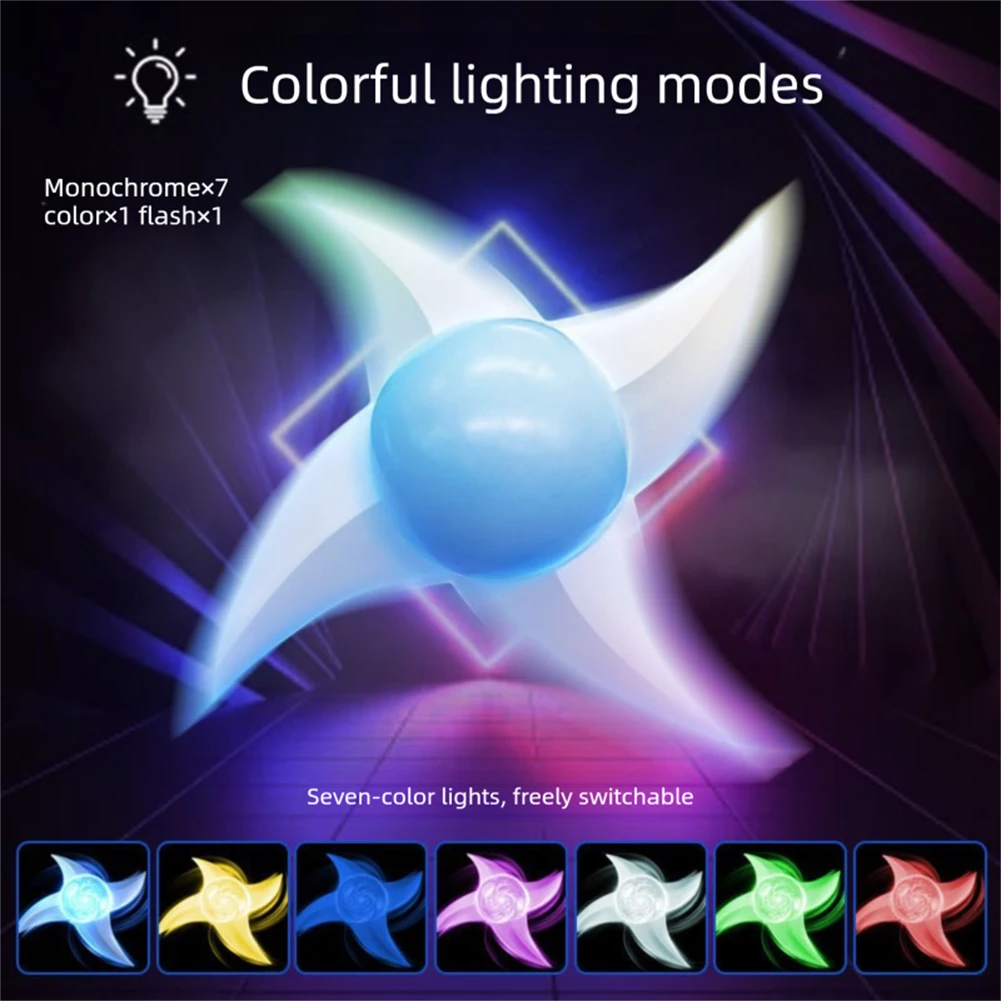 Windstyle Rasenshuriken Rasengan Fidgets Lights Up Rotating Discs With 7 Led Colors 3 Lights Modes For For Cosplay Gaming Rooms