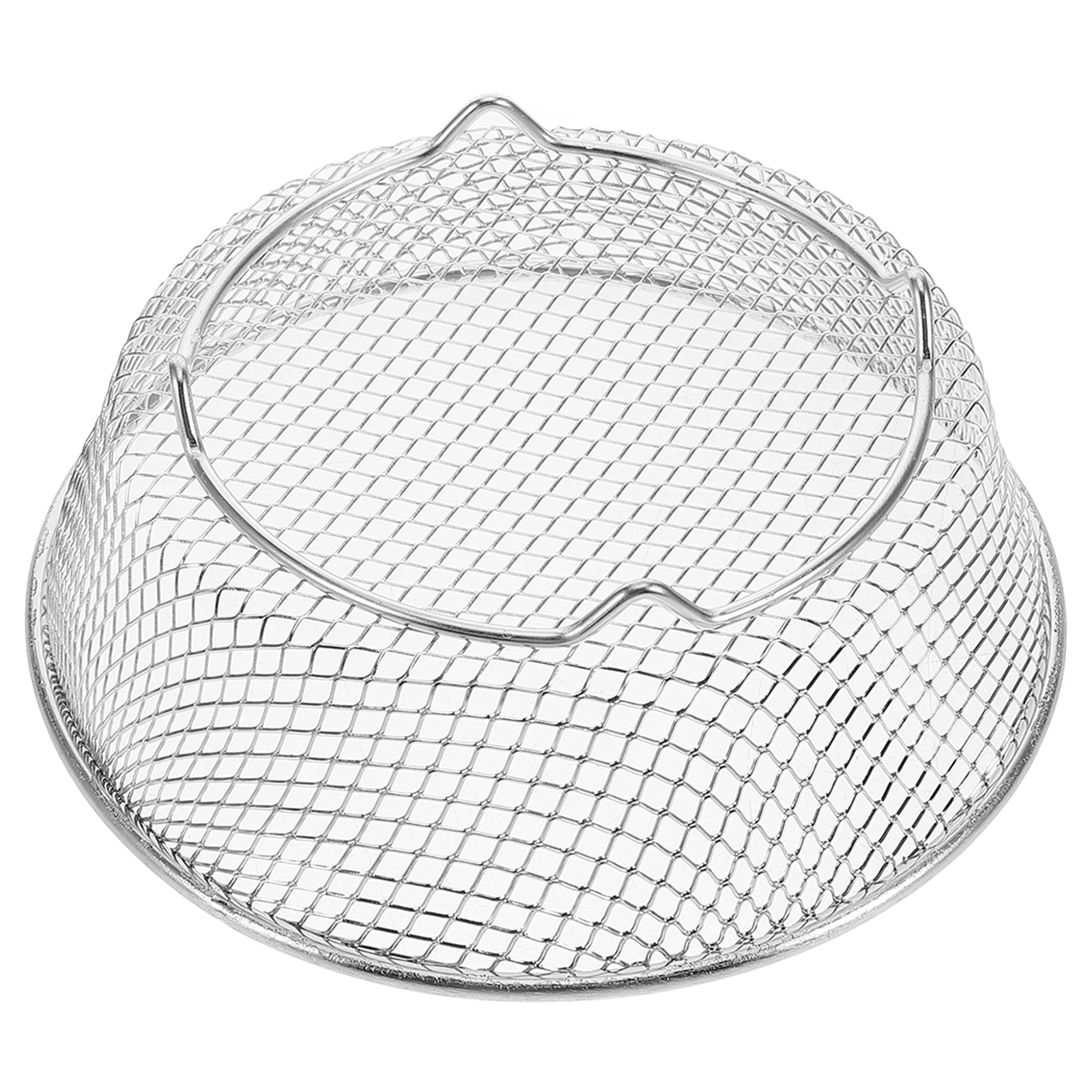 

Stainless Steel Round Baking Tray Frying Basket Air Fryer Accessories Barbecue Oven Pan Dark Grey Replacement Vertical Space