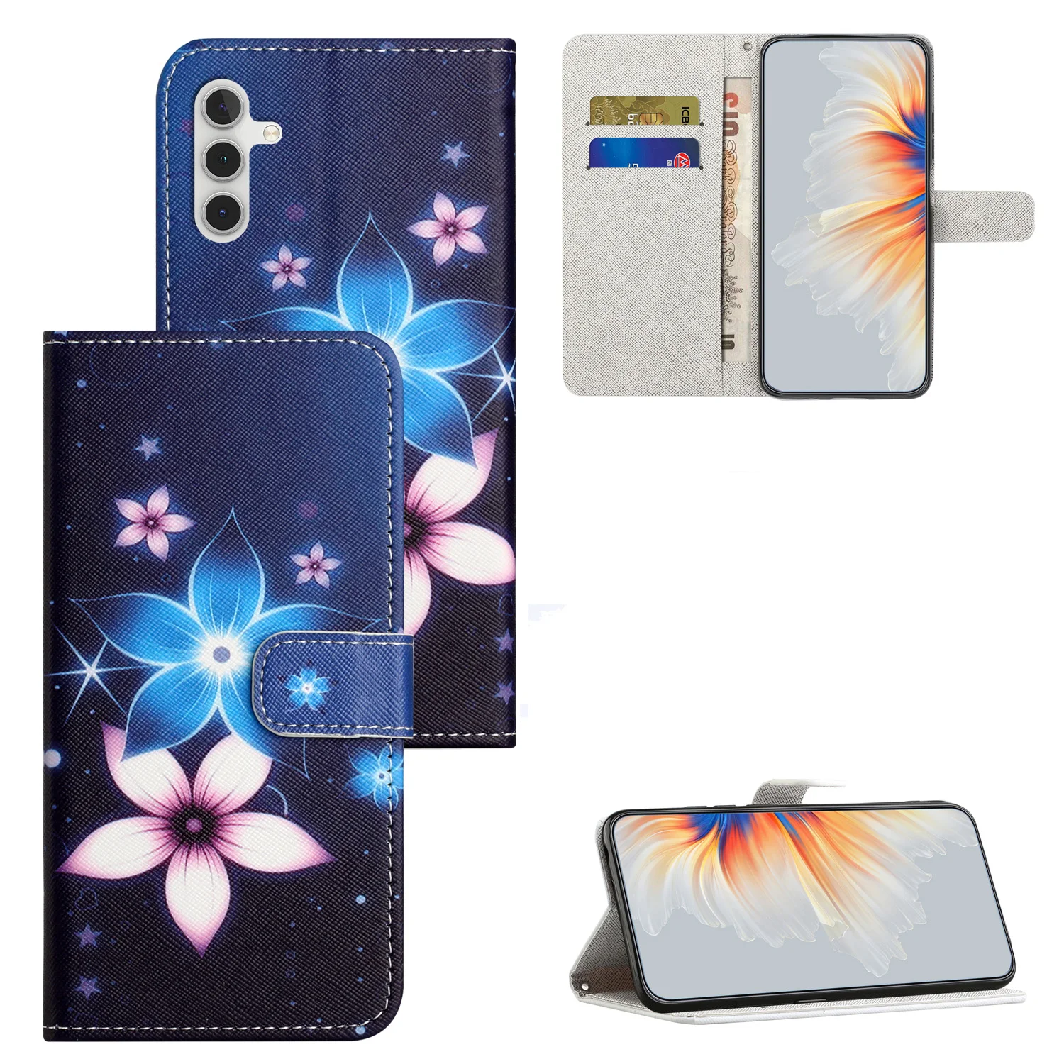 Fashion Flip Leather Case For iPhone 14 13 12 Mini 11 Pro XR X XS Max 6 6S 7 8 Plus Phone Wallet Card Holder Stand Cover Fundas