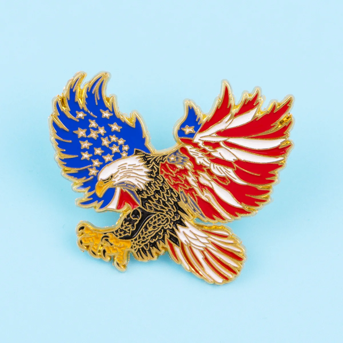 Pin de Esmalte con Diseño de Águila y Bandera Estadounidense, Insignia para Solapa, Broche para Chaquetas, Mochilas, Sombreros, Joyería de Moda, Regalo para el 250 Aniversario