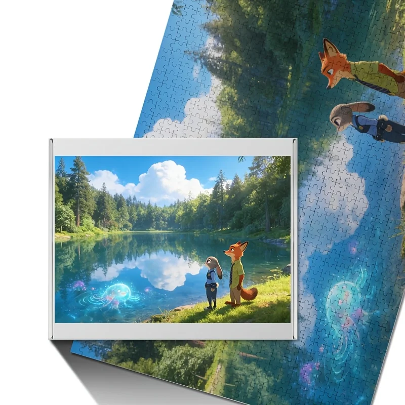 1000개 디즈니 주토피아 주디 & 닉 와일드 포스터 퍼즐 - 성인용 두뇌 자극 게임, 가족에게 적합한 도전적인 퍼즐