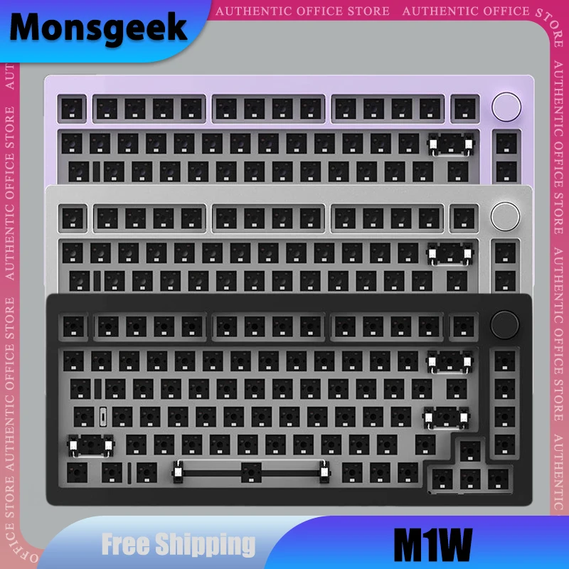 

MONSGEEK M1W Mechanical Keyboard Kit 3 Mode Bluetooth Wireless Aluminum CNC 75% Gasket RGB Hot-swap Custom Barebone Keyboard Kit