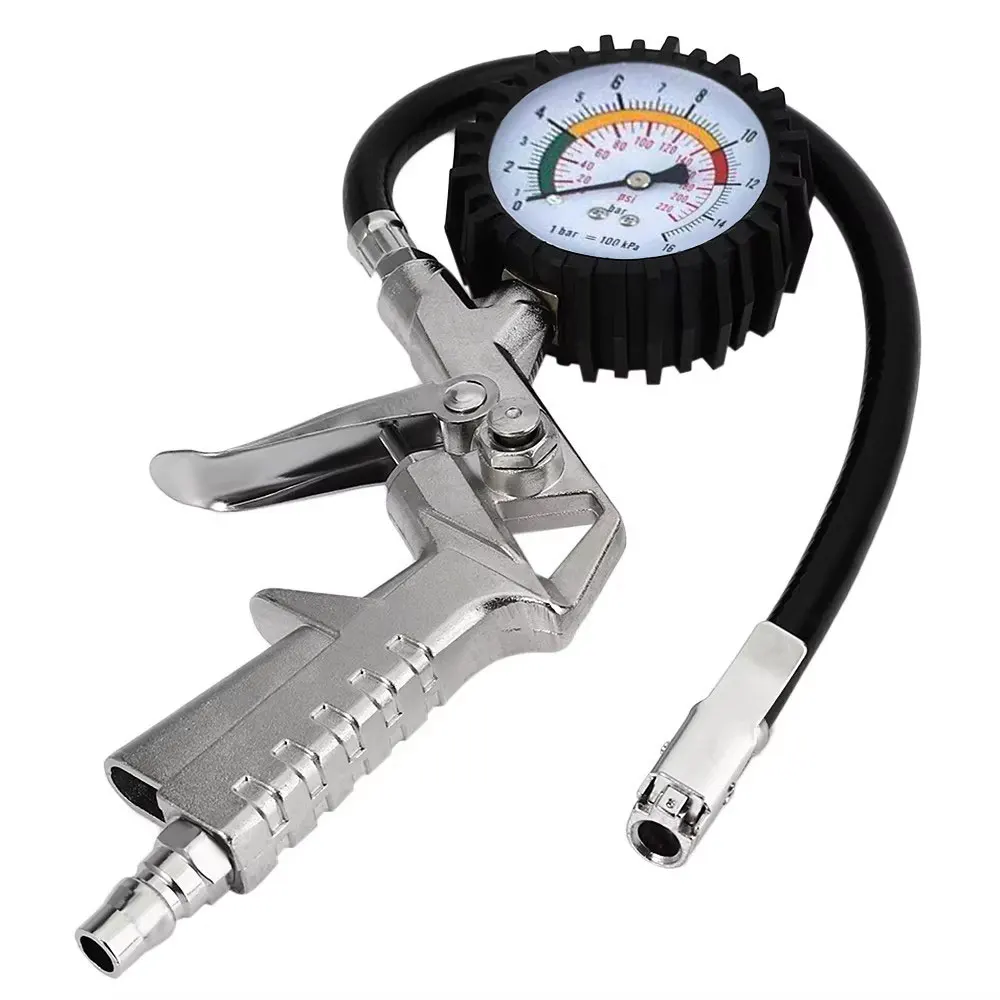 Tire Pressure Gauge For Car Motorcycle SUV Inflator Pumps Tire Repair Tools Pressure Gun Type For Air Compressor Durable