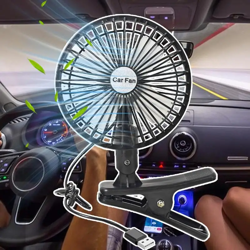 Вентилятор с зажимом для вентиляционных отверстий, вентилятор для транспортных средств, вращение на 360 градусов, регулировка скорости, портативный сильный ветроохладитель для детской кроватки, велосипедов, беговой дорожки Вентилятор с зажимом для вентиляционных отверстий, вентилятор для транспортных средств, вращение на 360 градусов, регулировка скорости, портативный сильный ветроохладитель для детской кроватки, велосипедов, беговой дорожки