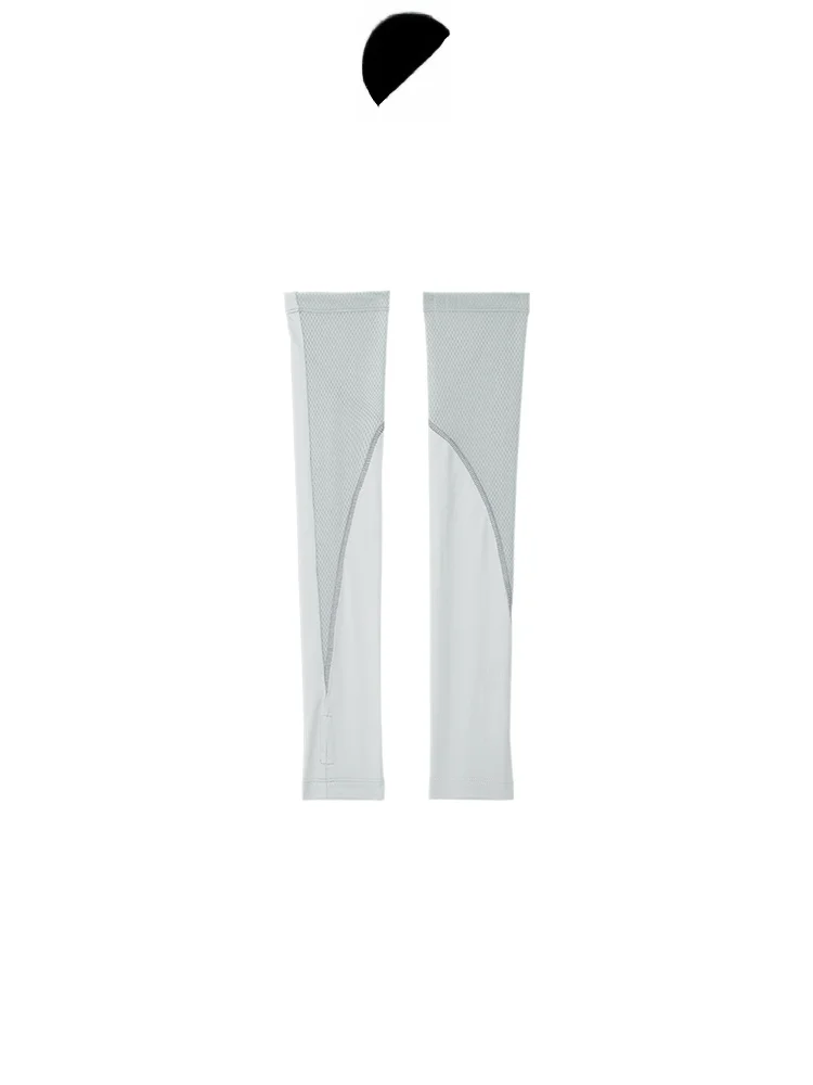 original-design-half-circle-women's-sporty-sleeve-covers-summer-deconstructed-color-block-long-short-two-colors-fashion-acces