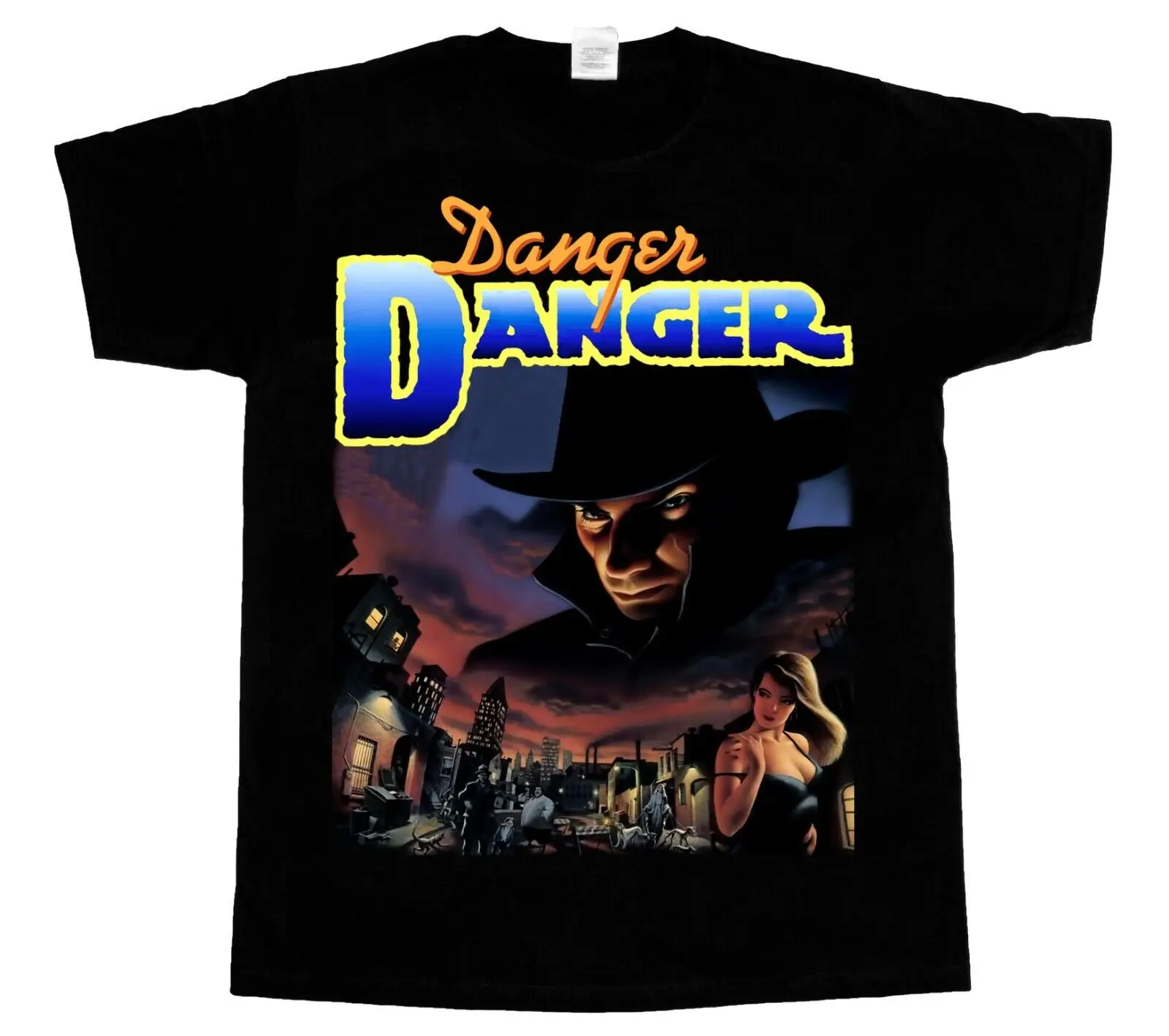 Danger Naughty and Rock America-Manga corta, T-SHIRT negro, nuevo
