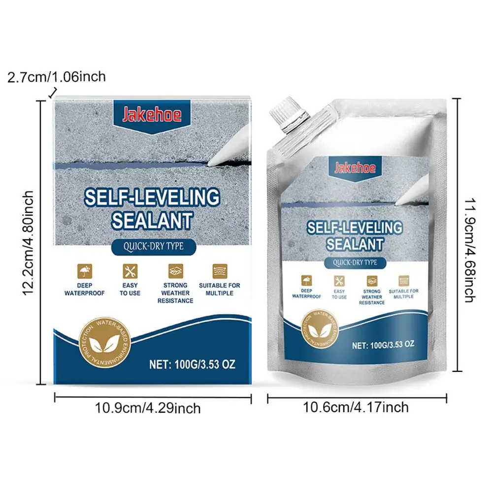 100g 콘크리트 균열 수리 자가 평탄화 패칭 및 충전제 콘크리트 균열 방수 수리 실란트 코킹 접착제