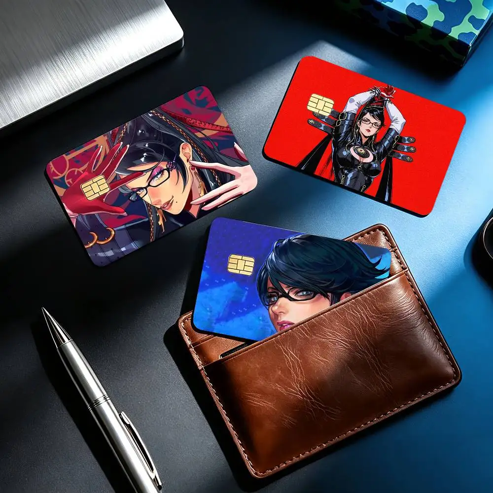 Dark Witch Aesthetic B-Bayonetta 4pcs 1Set Card Stickers Small Waterproof Chip 4PCS Card Sticker Anti-Scratch