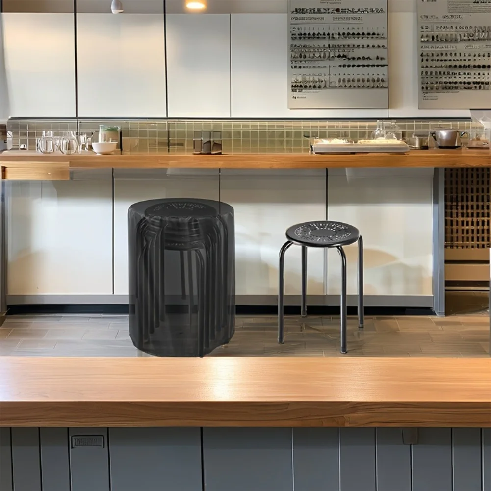 Round Stool Cover 210D Oxford Waterproof Fabric Fits 39 64cm Stools Protects Against Moisture Dirt Suitable for Restaurant Use