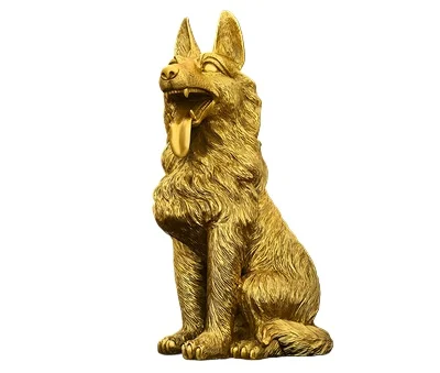 Copper dog, pure copper wolf dog, zodiac dog, wolf dog