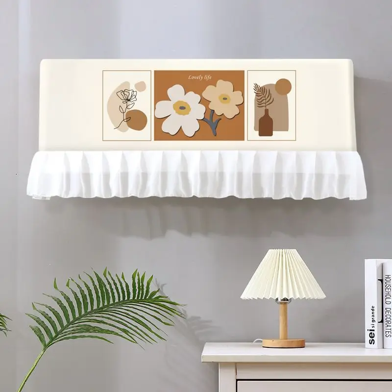Air Conditioner Cover Printed Fabric Protective Case Dustproof Hanging Air Conditioning Bedroom Indoor Covers Home Decor