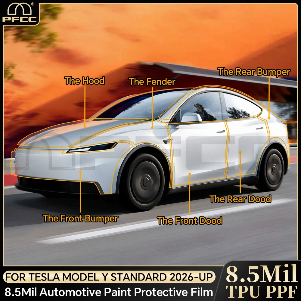 

TPU Paint Protection Film For Tesla Model Y Standard 2026-UP Pre-cut PPF Car Body Anti-Scratch Clear Bra Resistant Repairable