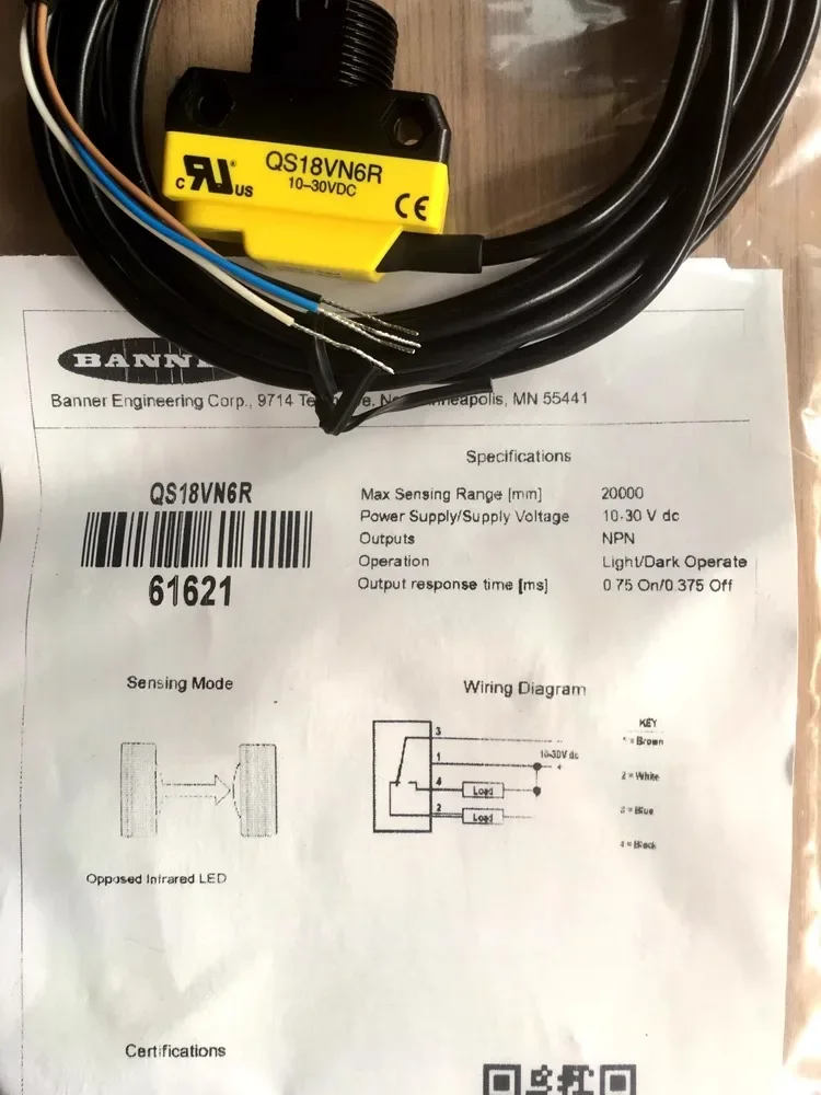 

QS18VN6R or QS18VP6R New Original Photoelectric Switch Sensor QS186E