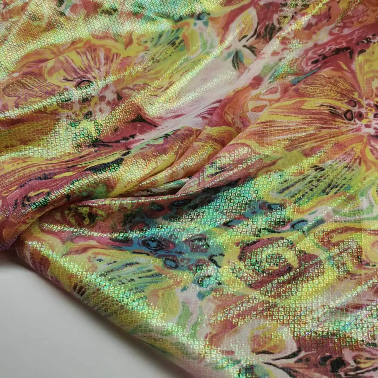 Super Deal Fabric Silk Somali Dirac Jacquard Colorful Metallic Lurex Mulberry Silk Saree Dress Tissue