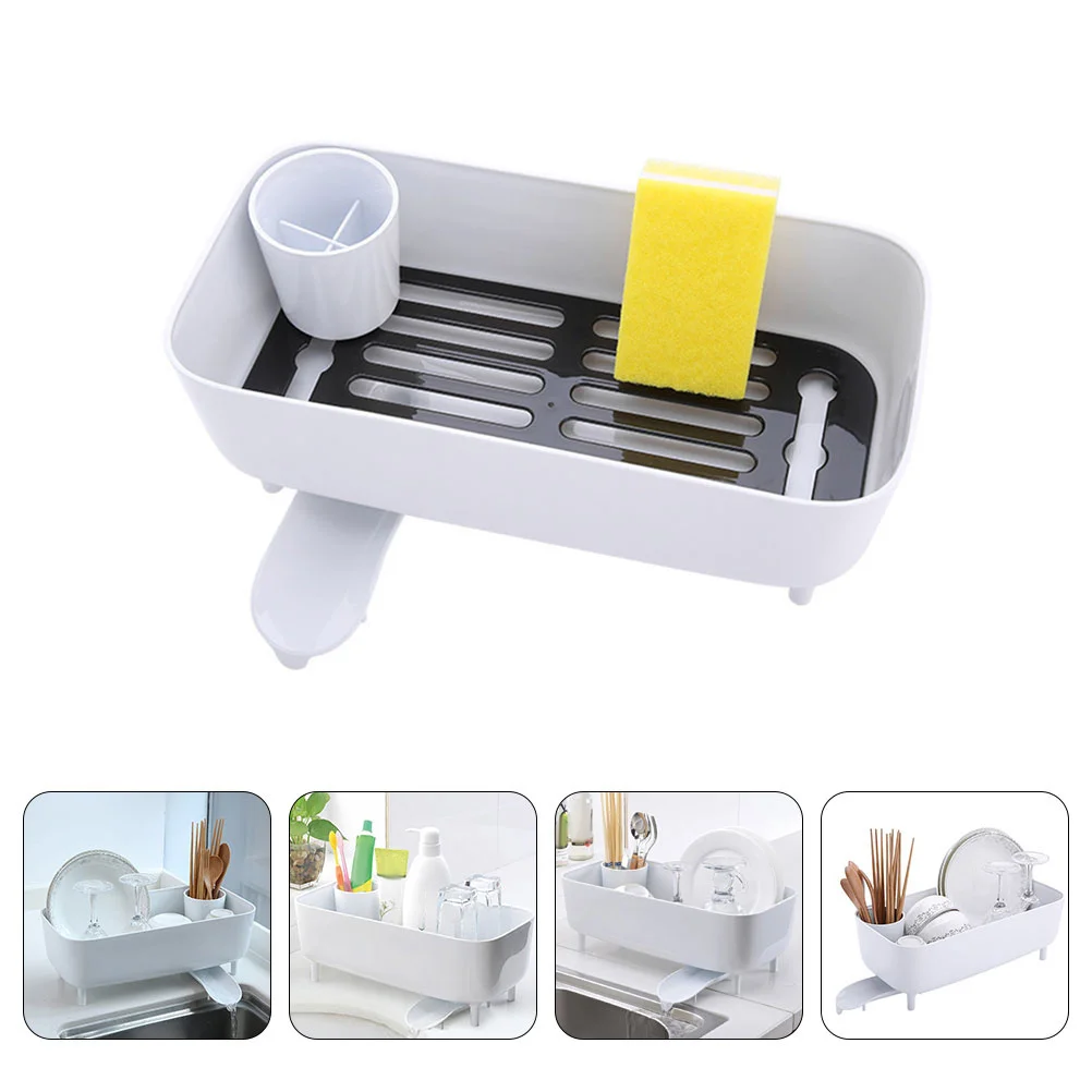 

1Pcs Tableware Storage Rack Kitchen Draining Organizer Chopsticks Bowl Box White Kitchen Storage Box Household Draining Rack
