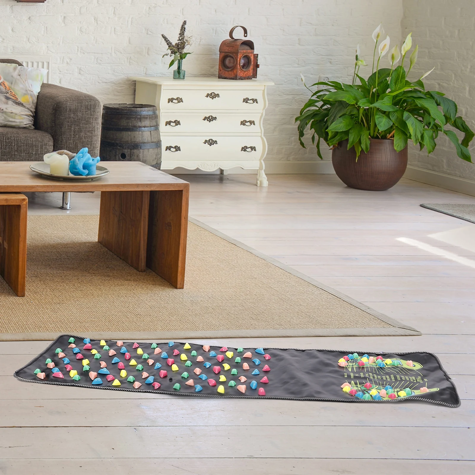 

120*35cm Foot Massage Mat Pressure Points Acupressure Portable Foldable Body Massager Tool for Home Salon Use