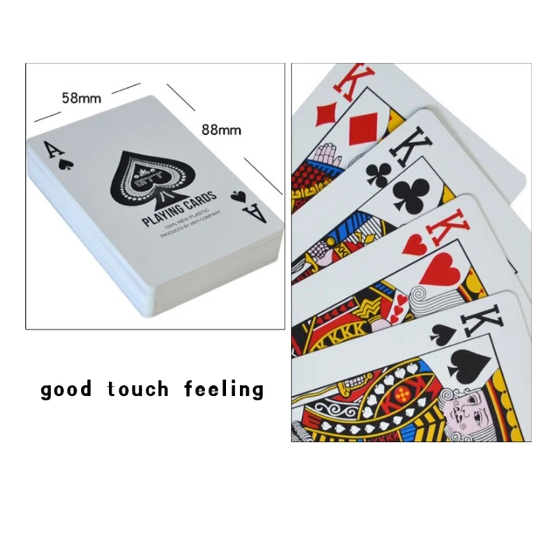 Multiplayer Game Card Creative Box Packed Waterproof Texas Playing Cards Plastic Durable Poker Magic Tricks Tool