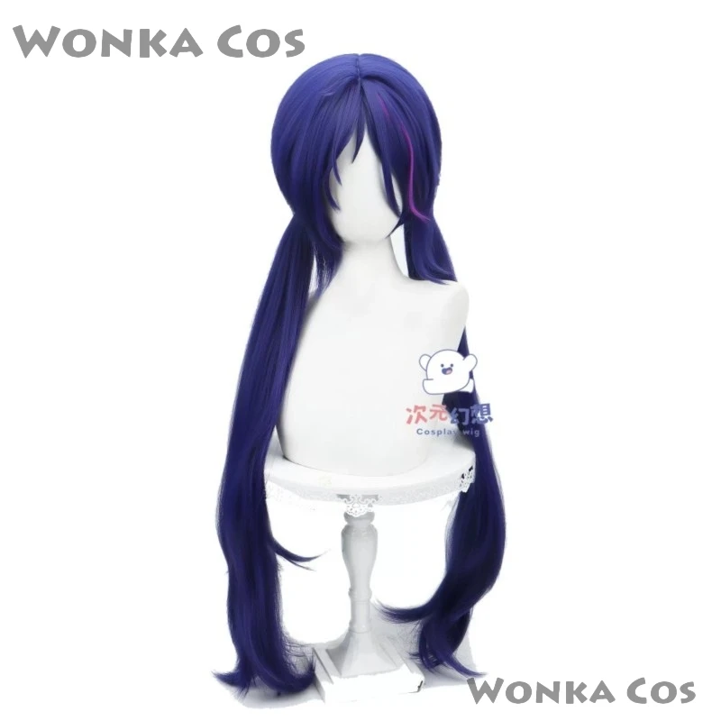 Anime Horror Game MiSide Cosplay Mita Мита Wig Purple Long Hair Hairclips Headband Accessory Woman Girls Cosplay Wig