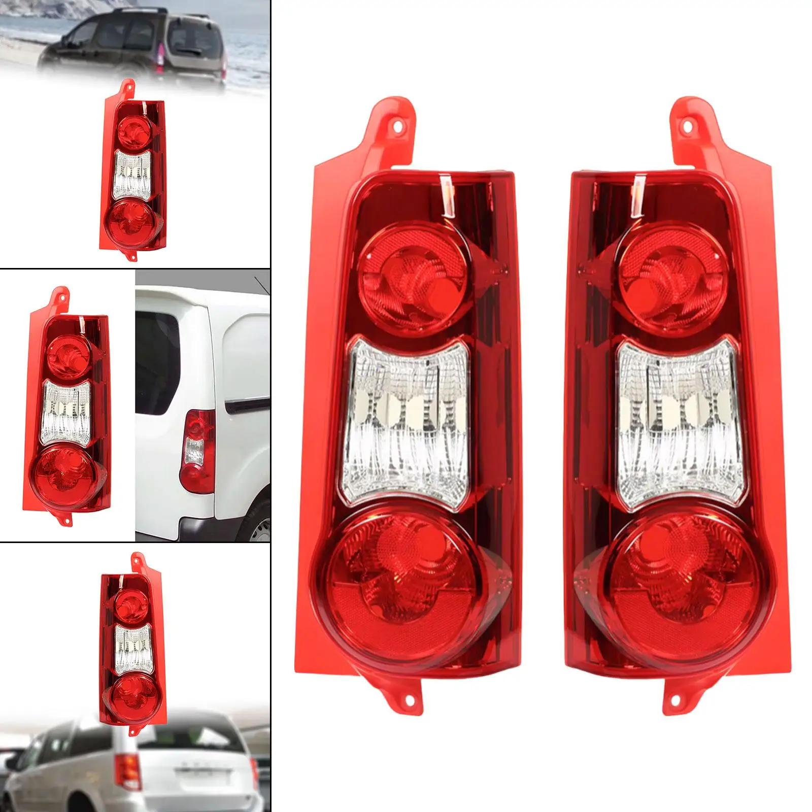 

Red Rear Tail Lamp Assembly Direct Fit Running Brake Light for Partner 2012 to 2019