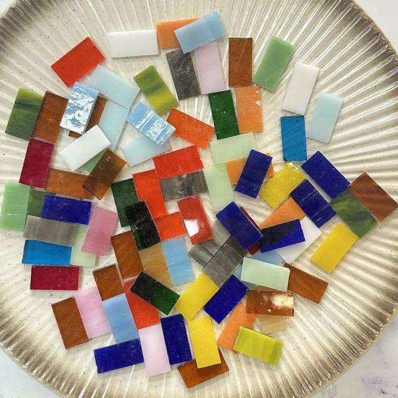 100 г прозрачная стеклянная мозаичная плитка, разноцветная мозаика, сделай сам, изготовление мозаики для слюды, ремесло, хобби, искусство, украшение для дома, стены arte 917