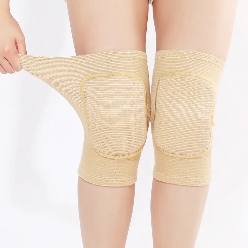 2 pezzi ginocchiere a compressione sportiva protezione elastica per ginocchio supporto per ginocchiera in spugna addensata per allenamento di danza