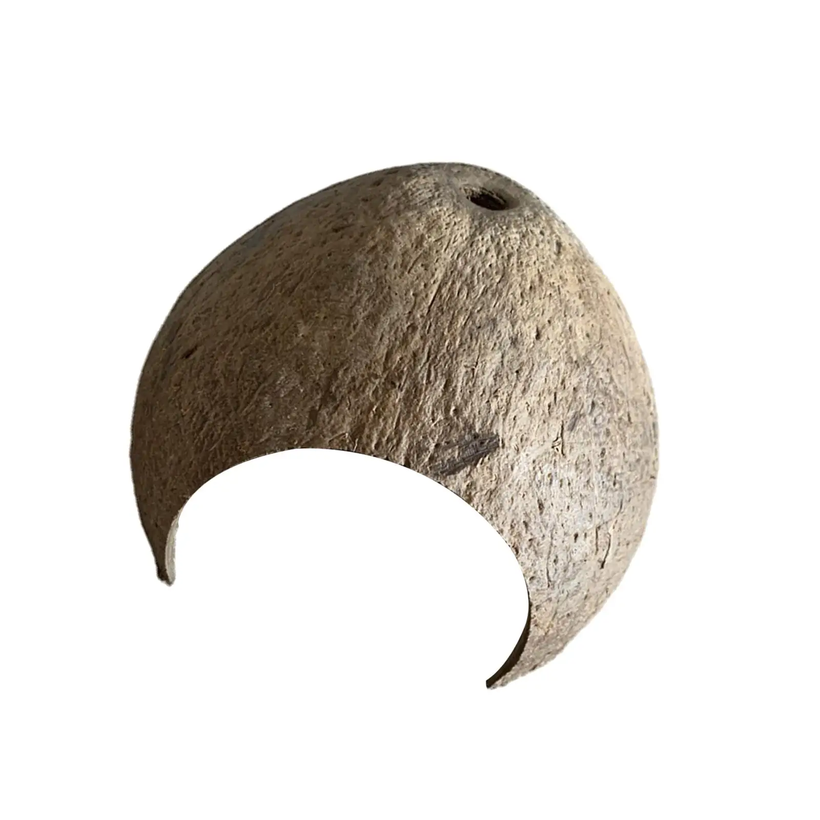 Hermit Crab Coconut Shell Hut Wooden Fish Tank Decor Breeding Shelter Hole Cave for Aquatic Pets Comfortable Nest
