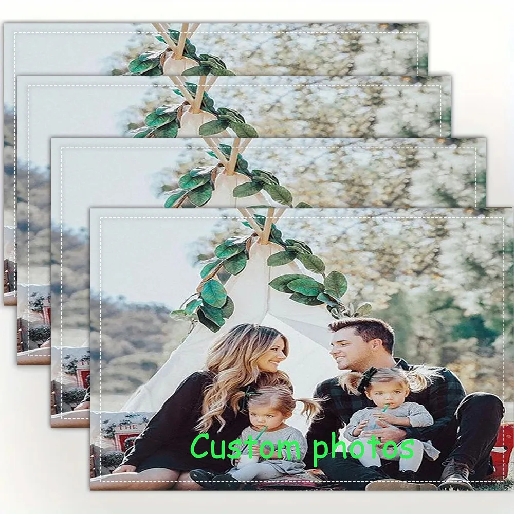 Custom Photo Placemat Suitable for Home Decor, Photo Table with Your Own Picture 30x40cm Table Setting for Dining Table Mats