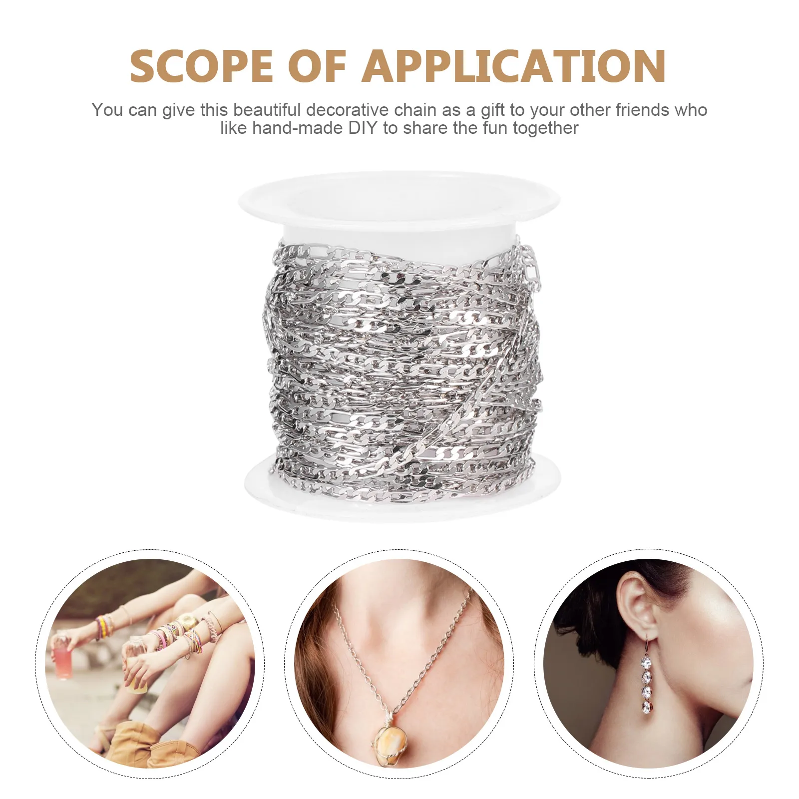 

Necklace Chain for Needlework Accessories Choker DIY Links Jewelry Making Materials Unique Supplies Chains