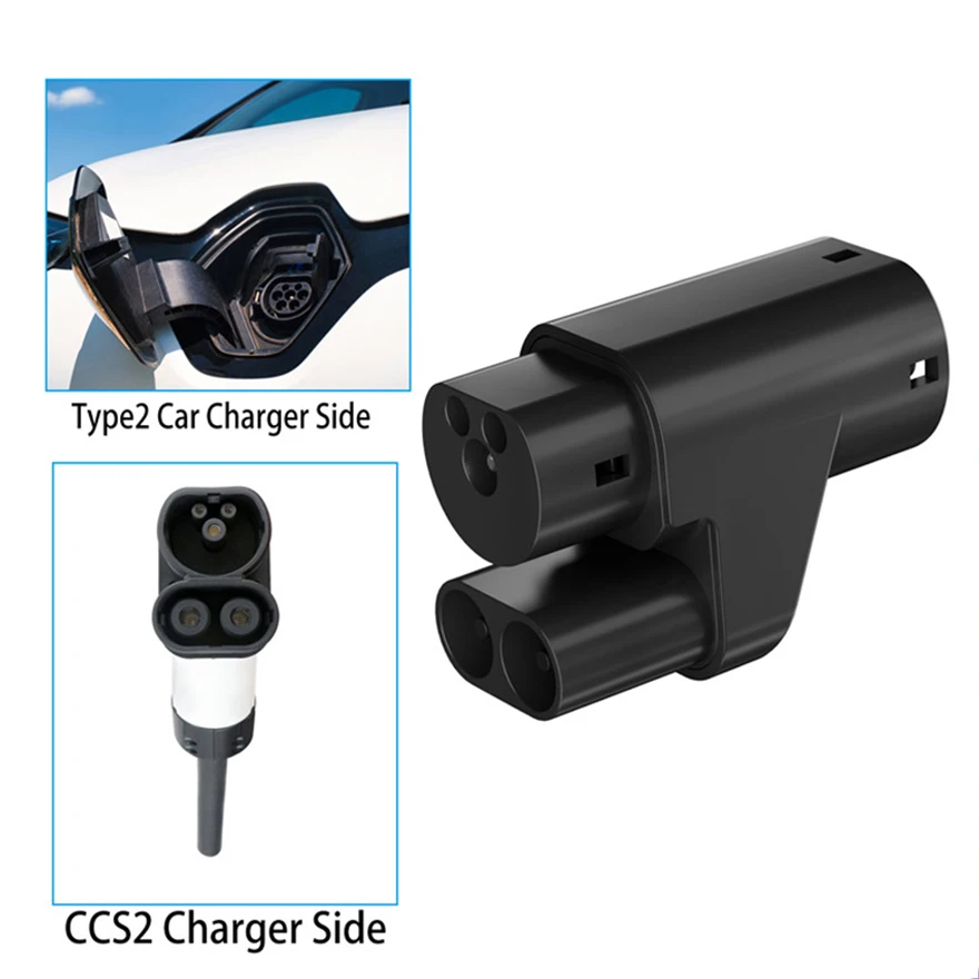 EVSE Combo CCS2 to type 2 connector DC AC converter ev charger adapter for electric car vehicle