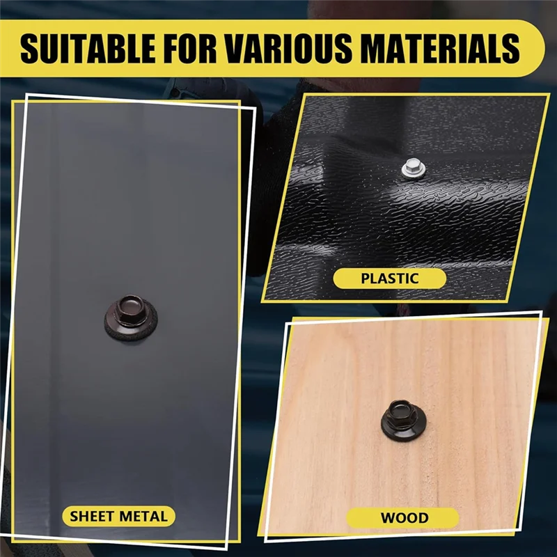 

J1UL1N 300 шт. 10X1 самосверлящие металлические шурупы с шестигранной головкой, шайба из EPDM, винт для крыши из листового металла с шестигранной отверткой