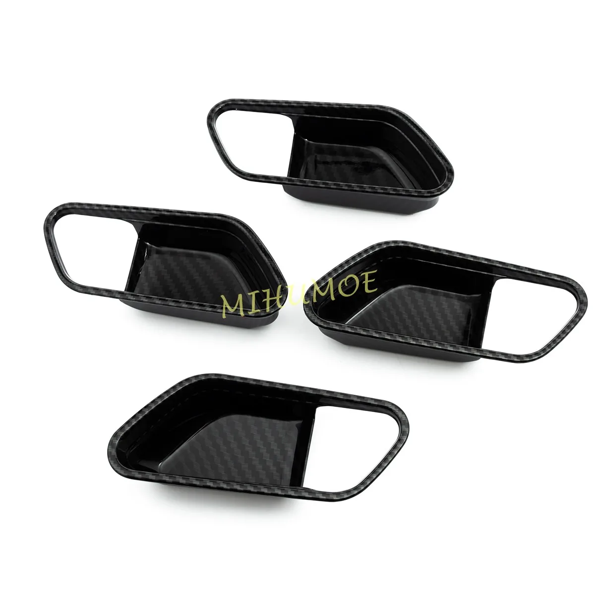 ألياف الكربون مقبض الباب الداخلي للسيارة يحيط غطاء طقم الكسوة ل 2025-2026 نيسان ركلات #2