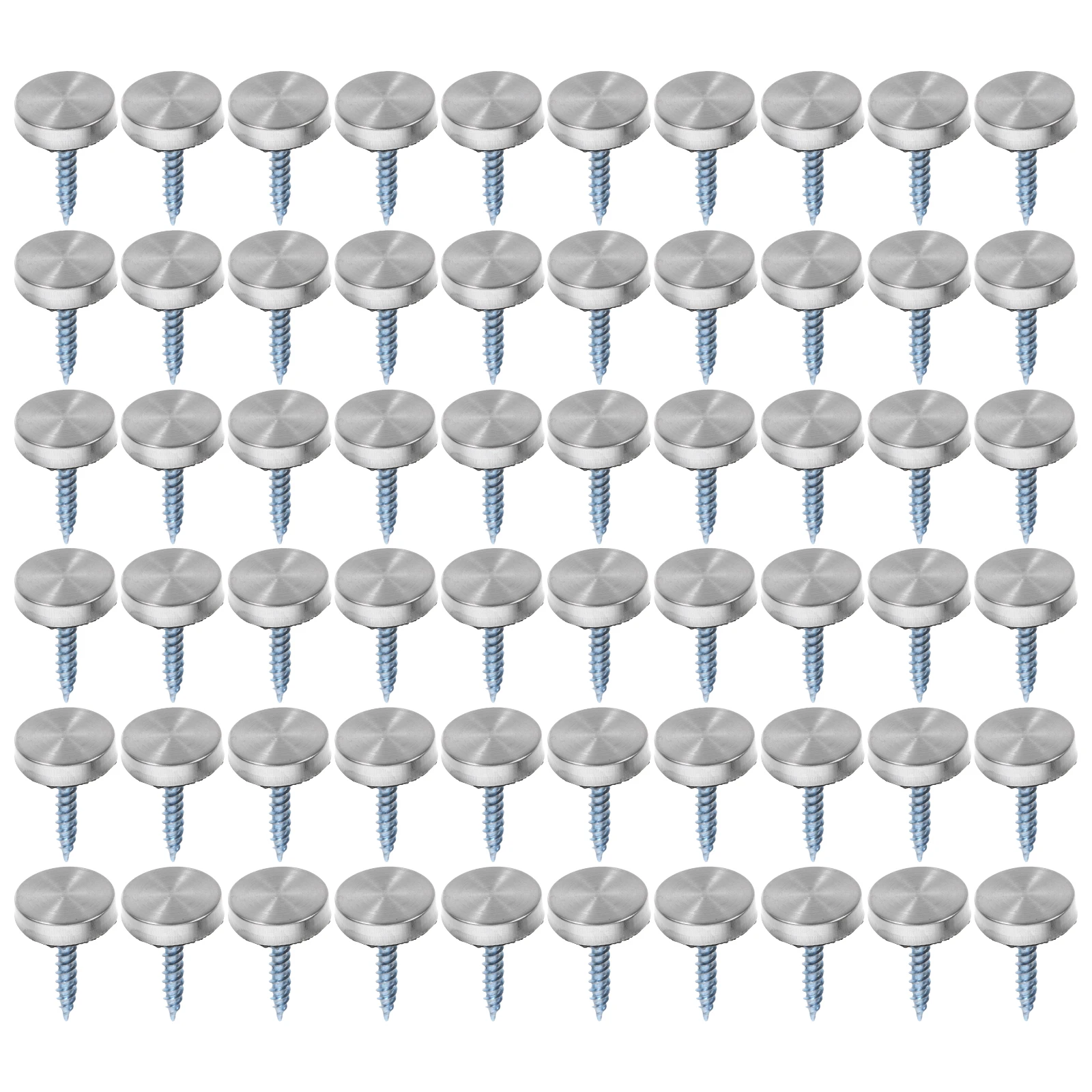 

100Pcs Stainless Steel Mirror Screws Decorative Caps Cover Nails Fasteners for Advertising Boards Mirrors Glass